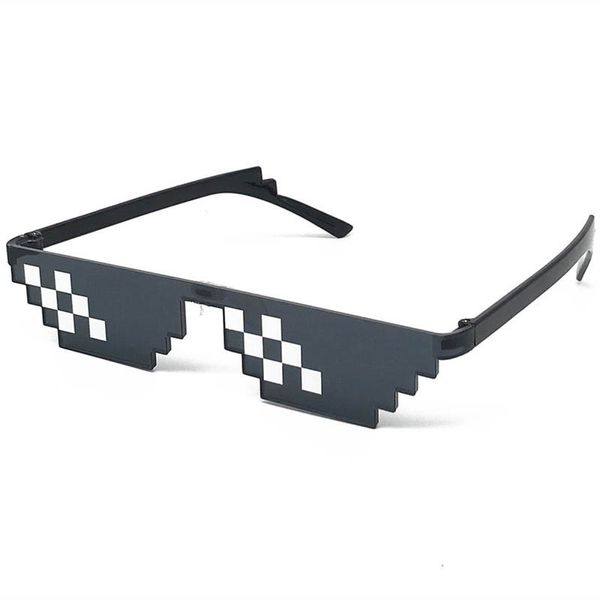 

sunglasses mosaic trick toy thug life glasses deal with it pixel women men black funny, White;black