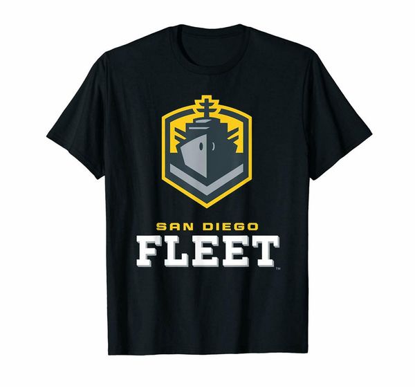 

san diego fleet us alliance football team logo black t-shirt s-6xl tee shirt