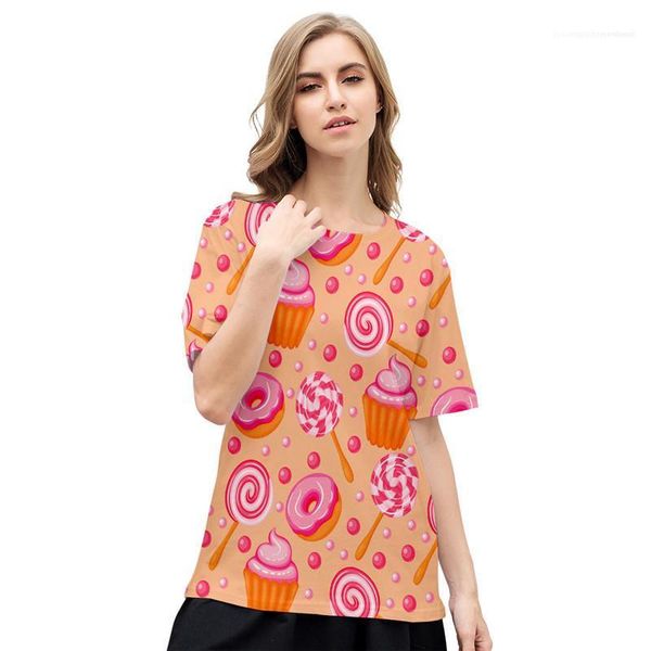 

neck 3d digital print tees fashion casual female clothing womens 2020 luxury designer tshirts summer short sleeve crew, White