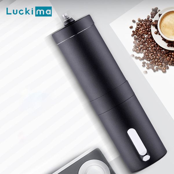 

handheld manual ceramic coffee grinder handmade espresso grinder stainless steel coffee bean burr mill thickness adjustable
