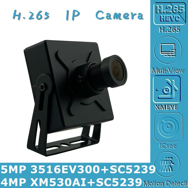 

5mp 4mp h.265 ip metal mini box camera 2592*1944 3516ev300+sc5239 2560*1440 xm530+sc5239 m12 lens onvif cms xmeye all color p2p