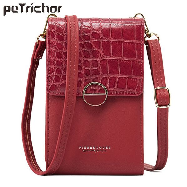 

alligator cellphone bag crossbody bags for women pu leather large capacity handbags ladies small purses female shoulder bag flap