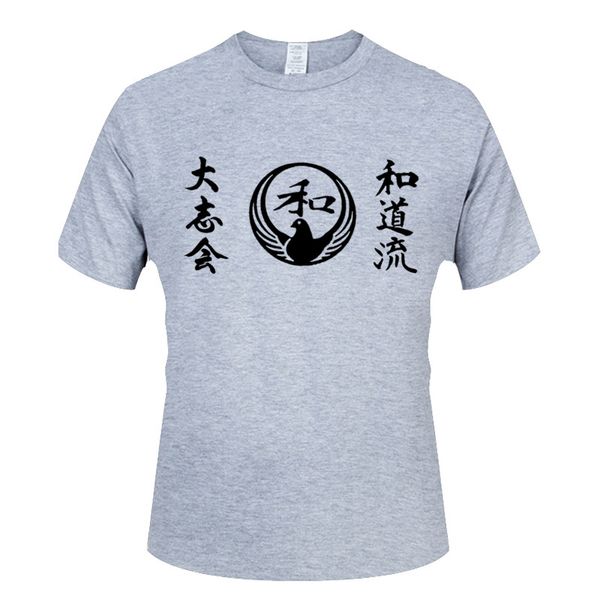 

new arrivals men t-shirt karate zine wado kai karate wado ryu print short sleeve t shirt men's fashion round neck men t shirt