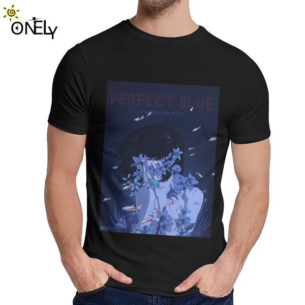 

round collar amazing perfect blue satoshi kon anime 1997 t shirt hip hop soft slim homme tee shirt design for unisex