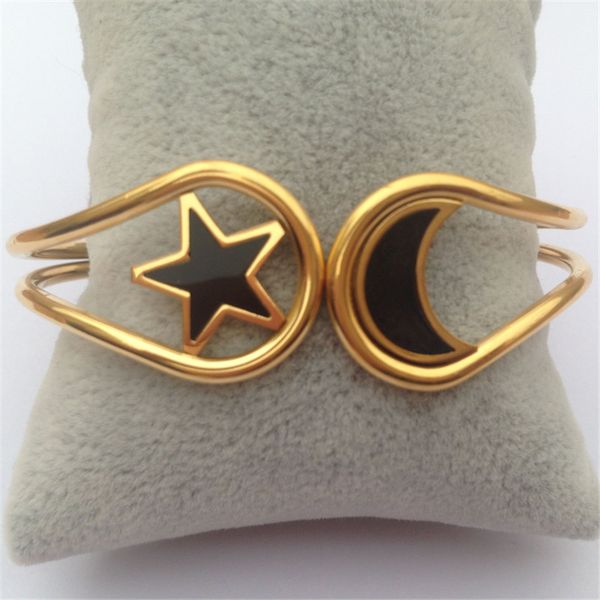 

fashion jewelry trendy love bangles for woman luxury stars and moon bracelets & bangles cuff hot, Black