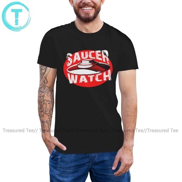

ufo alien t shirt saucer watch t-shirt 5x print tee shirt fashion man 100 cotton cute short sleeves tshirt