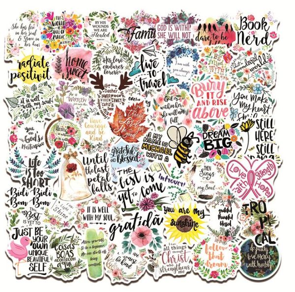 

50 non-repeating inspirational short sentences vsco simple auto motorcycle electric notebook car luggage refrigerator diy sticker b016