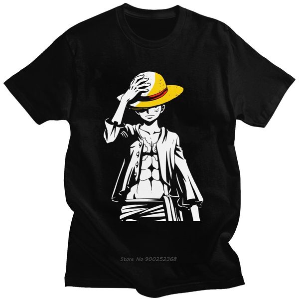 

luffy the pirates tshirt for men o- neck short sleeve one piece casual t-shirt cotton slim fit tee shirt anime harajuku gift