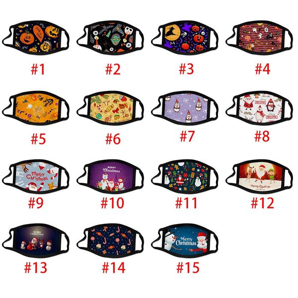 

2020 fashion halloween cycling face mask for children christmas mask fashion 3d printing anti-dust breathable washable mask, Black