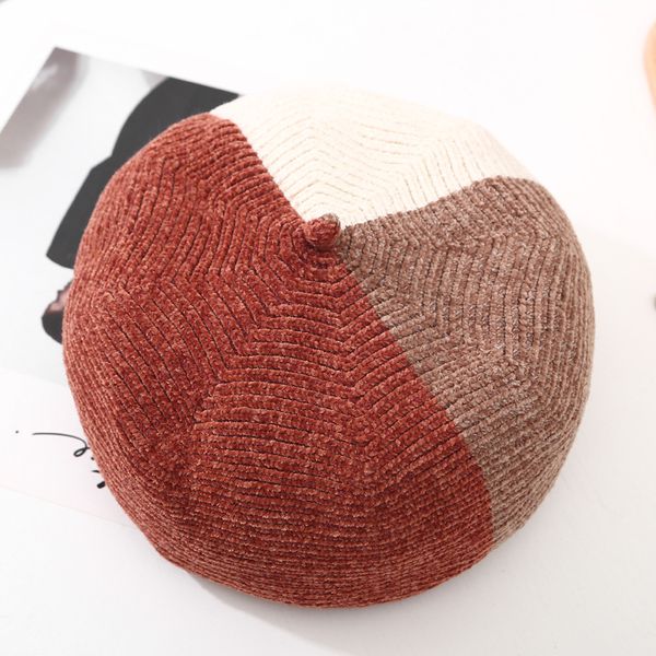 

berets beret hat female painter autumn winter pure cotton octagonal outdoor leisure navy all-match beanie, Blue;gray