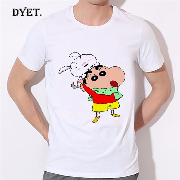 

2019 summer men funny t shirt cute crayon shin chan and dog cartoon tee harajuku 47-10#