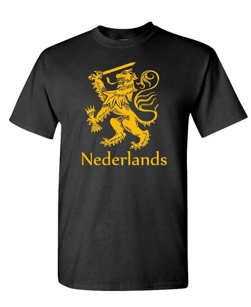 

netherlands lion rampant - cotton t-shirt tee shirt 2019 new men t shirt men summer style casual