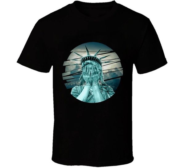 

fashion statue of liberty crying sleeve shirt