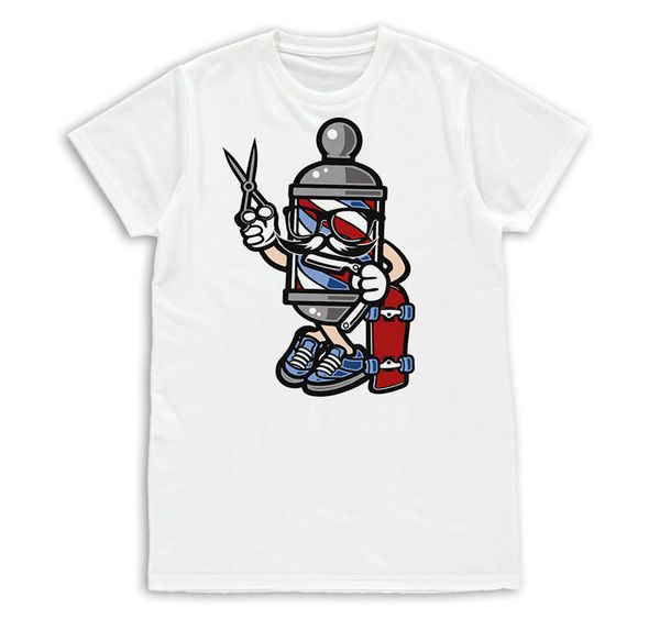 

мужские футболки barber конькобежец мультфильм прохладный моды ретро slim fit s-xxl tshirt tee shirt street plus size