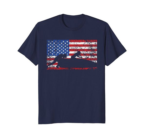 

fashion american flag bobsledding t-shirt usa gift bobsled team tee shirt