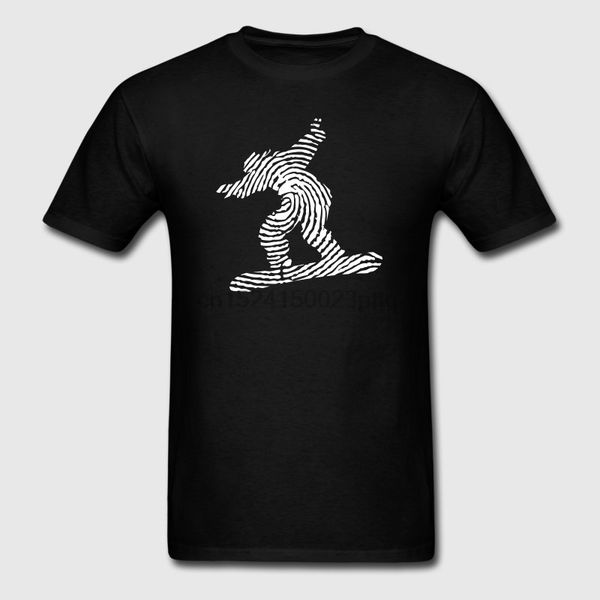 

fitness men tshirt snowboarder fingerprint snow winter sporter gift t shirt summer camisa leisure s-3xl