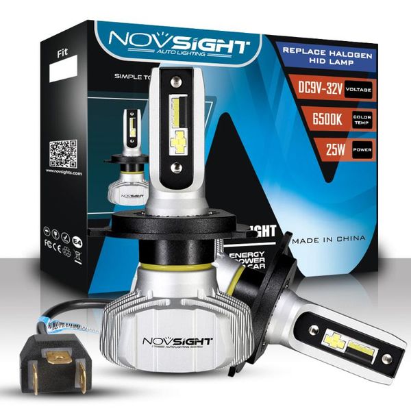 

novsight csp chip h7 led car lights 50w 10000lm h4 h1 h11 h8 h9 h13 car headlight bulbs 9005 9006 9007 auto fog light lamp bulb