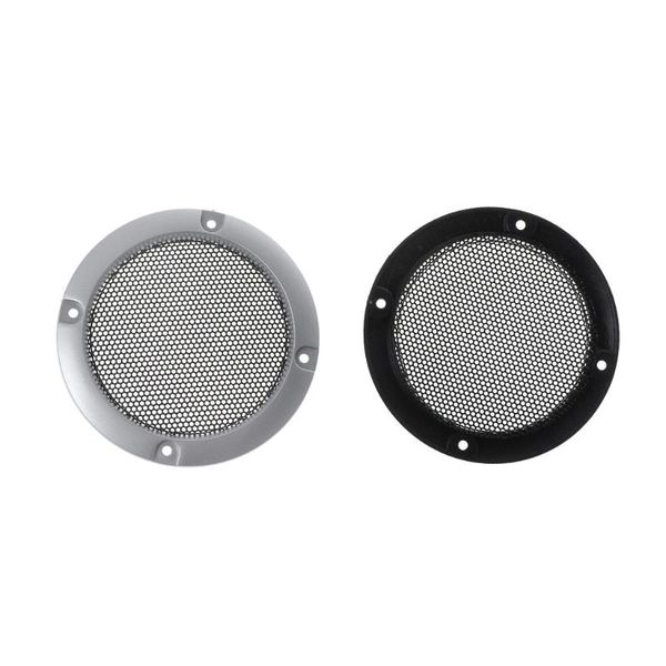 

computer speakers 2pcs speaker grills 3" protective subwoofer frame grille cover steel mesh decorative circle diy accessories 95ad