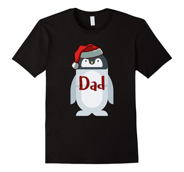 

dad family christmas penguin pajama t shirt 2020 new summer men fashion print t shirt men tee plus size