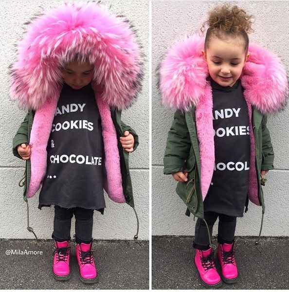 

winter boys girls donw jackets toddler super big fur parkas zipper children pink overcoats filled feather fuax fur clothes, Blue;gray