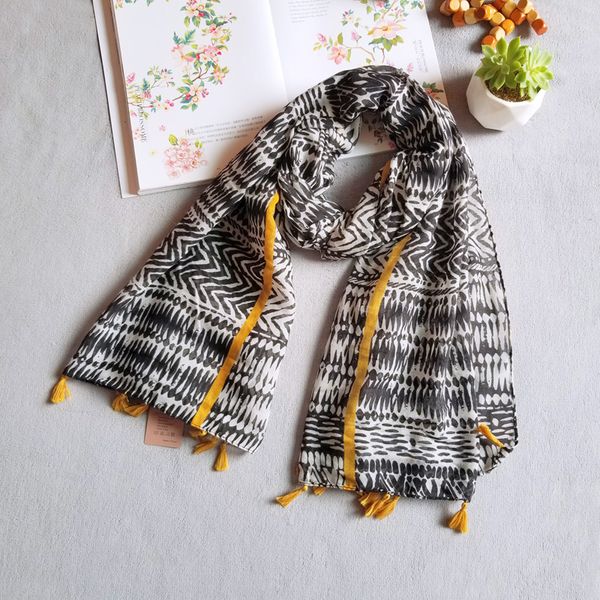 

bandanas voile scarf women fashion thin long shawl soft large blanket wrap summer geometric scarves female [3001], Blue;gray