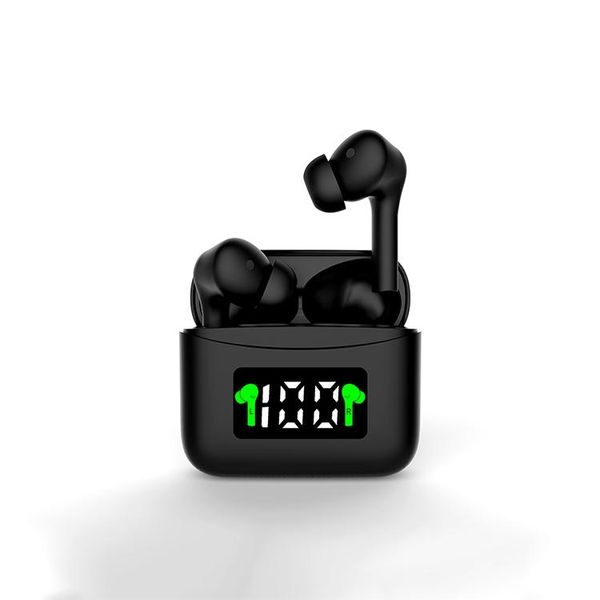 

led earphone tws earbuds j5 tws wireless bluetooth 5.2 earphones earbuds noise cancellation dual microphone calls sbc & aac 24h playtime