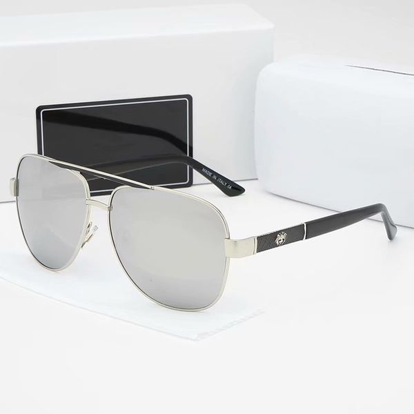 

excellent quality sunglasses men women pilot sun glasses metal frame driving glasses reflective coating eyewear uv400 protection goggle, White;black