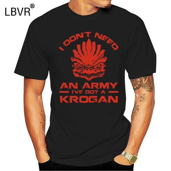 

t shirts men casual mass effect andromeda parody i donneed an army ive got a krogan ment shirt