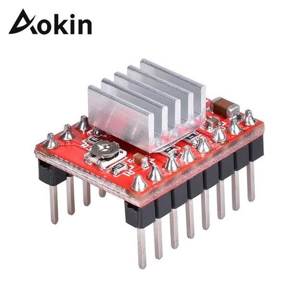 

3d printer parts & accessories aokin a4988 driver module stepper motor driver with heatsink for reprap pololu 3d printer red green