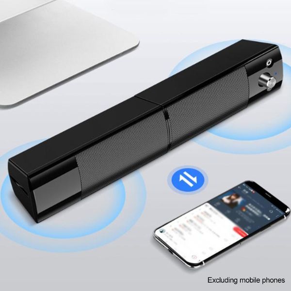 

mini home subwoofer multifunction stereo sound deskspeaker for computer laptheater office bluetooth 5.0 3.5mm audio plug