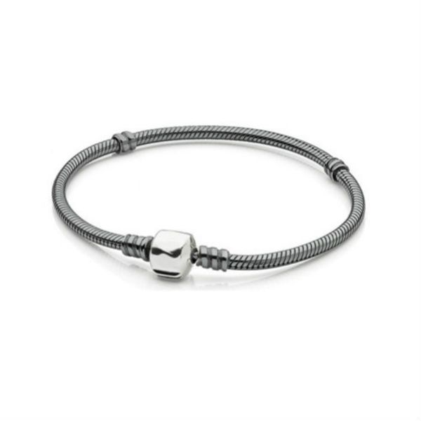 

new 100% 925 sterling silver classic head bracelet clear cz charm bead fit pendant diy bracelets the factory wholesale nine gift, Golden;silver