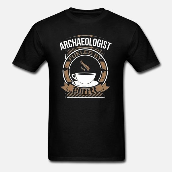

археолог fueled by кофе смешная археология mens t shirt