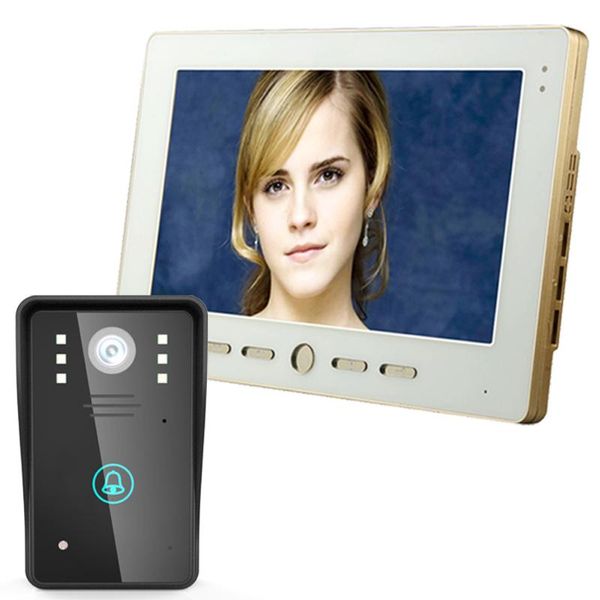

video door phones 10 inch phone doorbell intercom kit 1-camera 1-monitor night vision