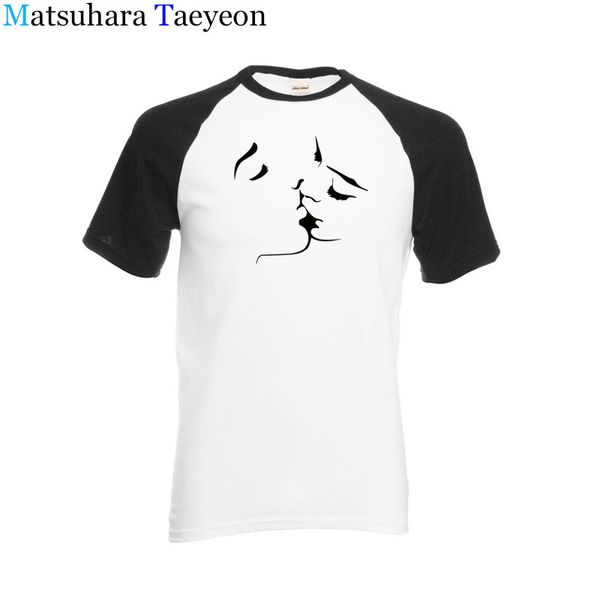 

matsuhara taeyeon brand short sleeve tshirt crew neck harajuku a sweet kiss cotton t mens tee shirts funny print t-shirt xs-xxl
