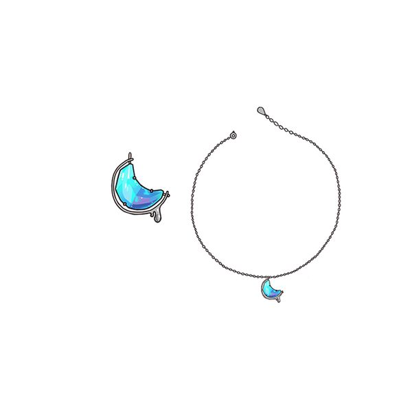 

thaya s925 silver water in the moon necklace blue moon bohemia women choker necklace for women jewelry gift mx200810