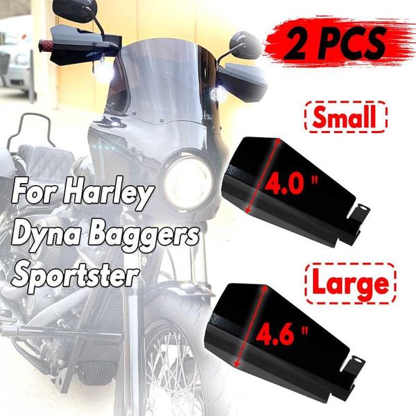 

1pair stainless steel glossy black shade hand guard handguards for dyna baggers wind falling protection