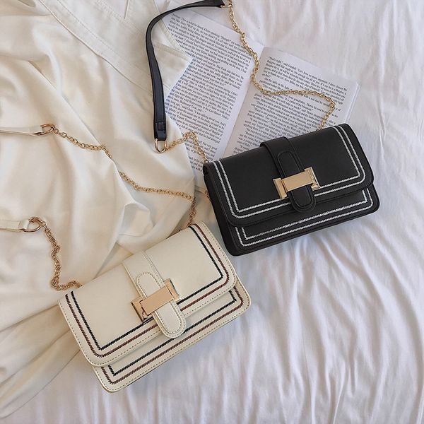 

women's chain messenger bag 2020 new fashion small square bag casual wild texture shoulder bags