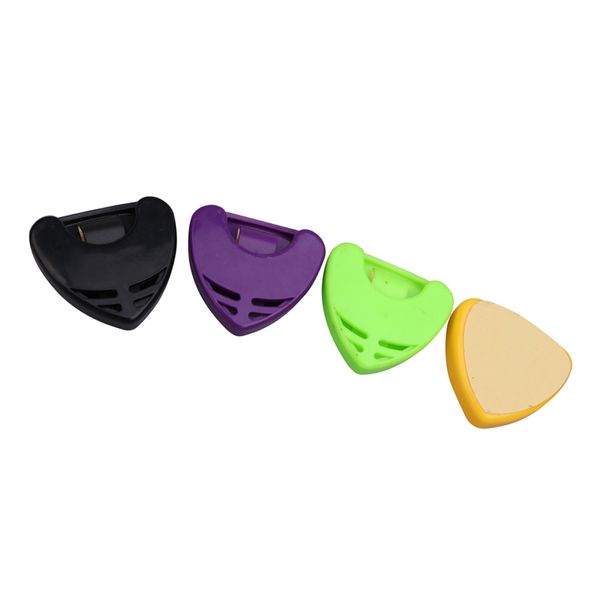 

4 pcs of set colorful guitar pick plectrum holder case box heart shape
