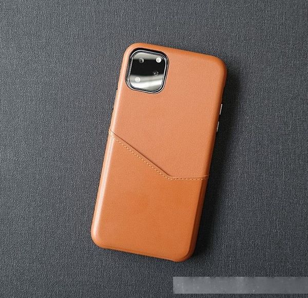 

new real leather protective phone case for iphone 11 pro max pu pure armor cover