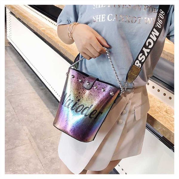 

women's chain bucket bags purse shoulder strap handbag tote satchel crossbody