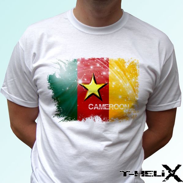 

cameroon flag - white t shirt africa country design - mens womens kids baby