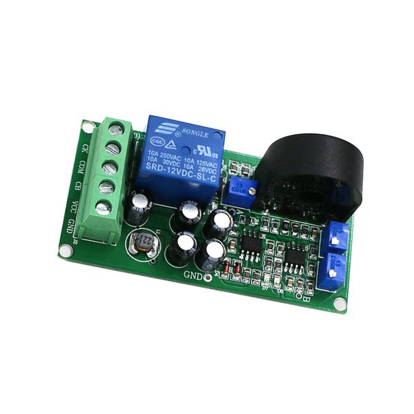 

ac current sensor detection module 0-20a range adjustable liner switch output over-current protection