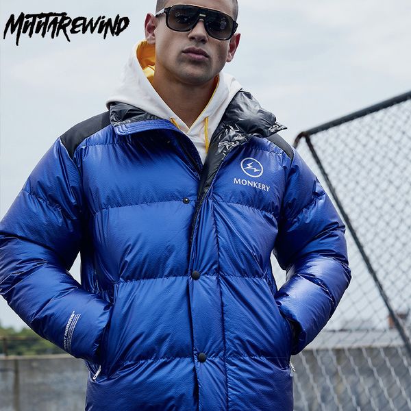 

20 degree winter jacket men hip hop thick warm parkas coat waterproof jacket windbreaker snow overcoat parka hombre streetwear, Black