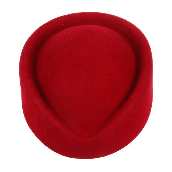 

berets elegant wool felt pillbox stewardess air hostesses beret hat party base cap (red), Blue;gray