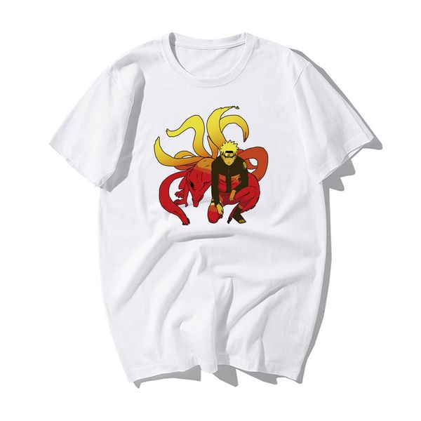 

japanese anime kyubi naruto t shirt men summer fashion hip hop harajuku streetwear casual cotton naruto t shirt hip hop