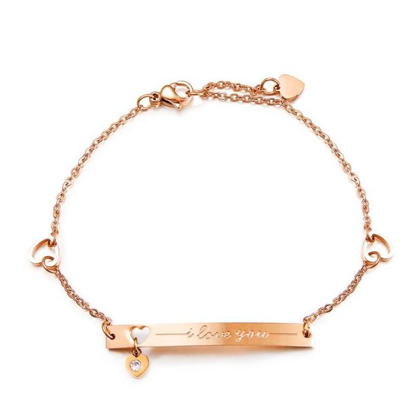 

showtime kpop stainless steel bracelet for women korean letter bracelets luxury rose gold fashion 2020 valentine's day present, Golden;silver