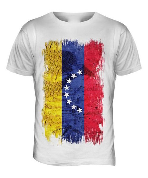 

venezuela grunge flag mens t-shirt tee venezuelan shirt football jersey gift new trends tee shirt