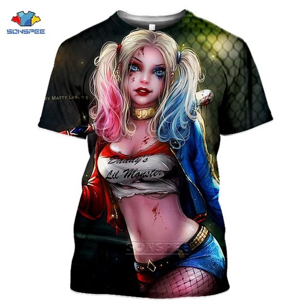 

harley quinn cosplay joker costume men homme h49 3d print shirts comics hentai hippie men clothing