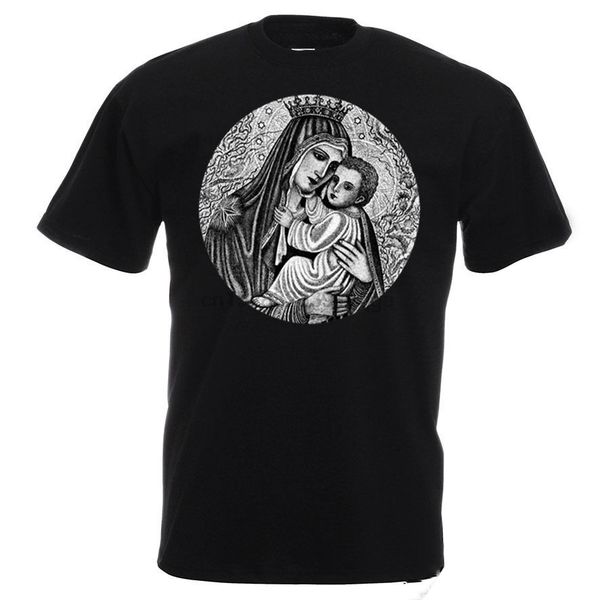 

our lady of mount carmel virgin mary catholic christian cotton black t-shirt feyenoord lbgt lil peep