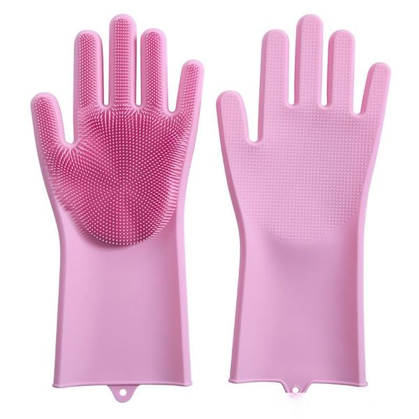 

2pcs/pair magic silicone dish washing gloves kitchen accessories dishwashing glove household tools for cleaning car pet brush